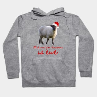 All I Want For Christmas Is Ewe Hoodie